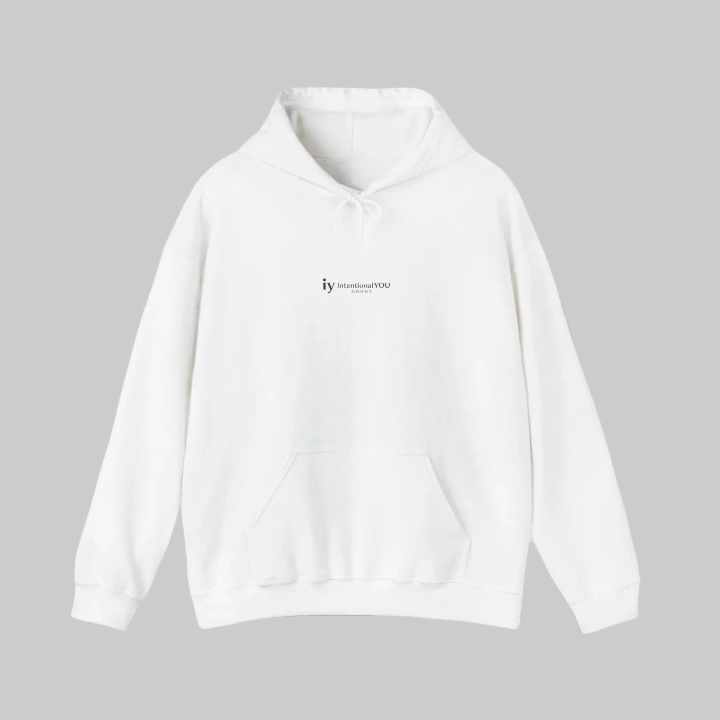 IntentionalYOU Signature Hoodie — Clean White