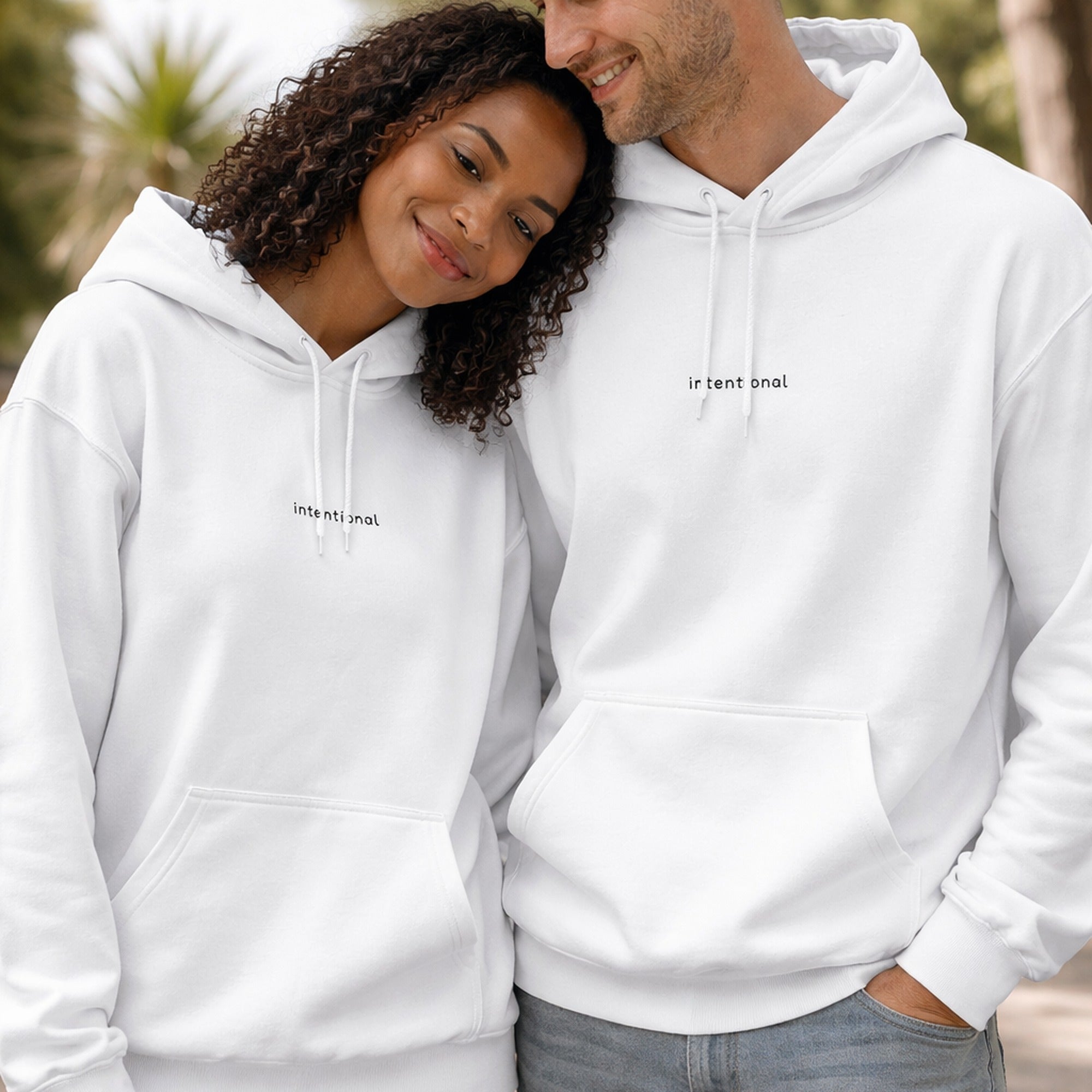 IntentionalYOU Signature Hoodie — Clean White